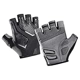 1 par de guantes de ciclismo con acolchado de silicona gruesa que protege el sol y agarre antideslizante para bicicleta de carretera, guantes de ciclismo transpirables