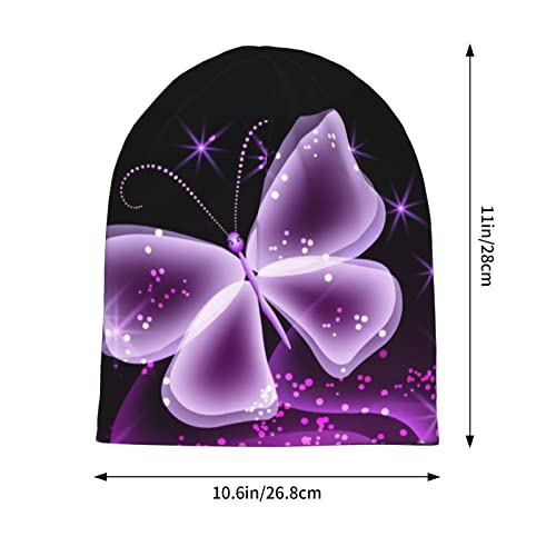 Abstract Psychedelic Purple Butterfly Art Beanie Chemo Hat Cancer Headwear Skull Hat Knitted Hat Scarf Nightcap For Women Men Gifts #TOP1