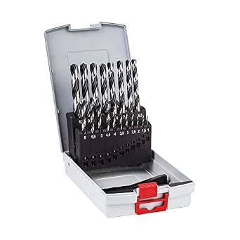 Set De 19 Brocas Para Metal Bosch ProBox HSS-G – 1 A 10 Mm, DIN 338, Punta De 135° Sin Centraje Previo
