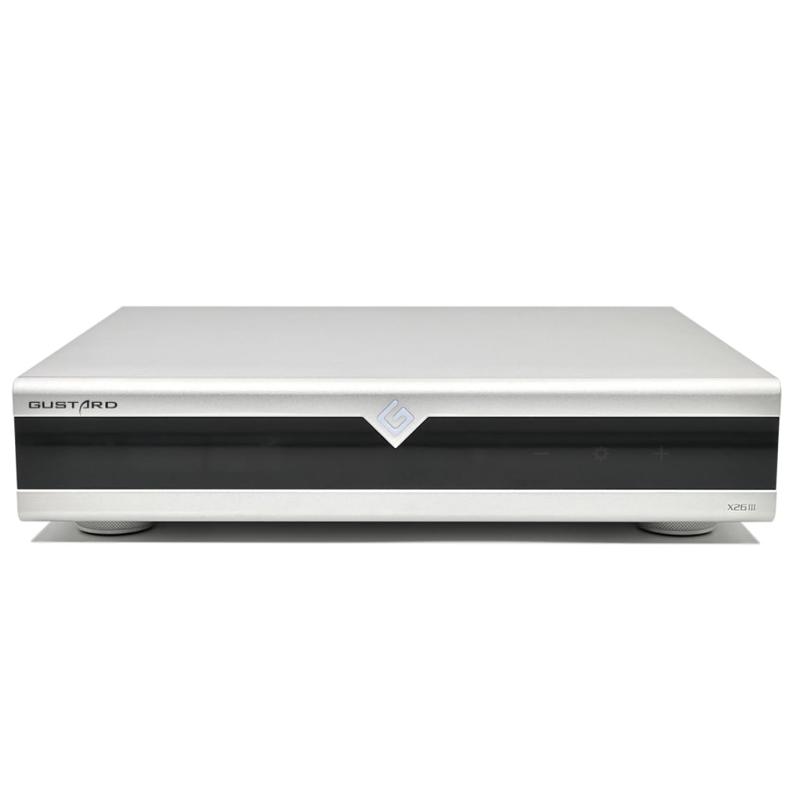 Gustard X26III Full Balanced Streamer DAC Preamp, Dual ES9039SPRO DSD512 PCM768kHz Decoder, USB/LAN/Optic/Coaxial/AES/IIS/Clock inputs to RCA/RCA Digital-Analog Converter (Silver)
