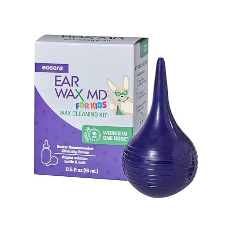 eosera® Ear Wax MD® for Kids - Wax Cleaning Kit with Rinsing Bulb 15mL | Fast-Acting | Breaks Down & Dissolves Wax in Just 1 Treatment | Clinically Proven | Gentle & Safe Cover