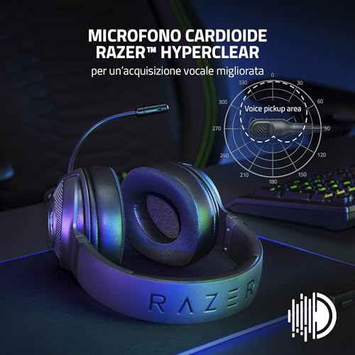 Kraken V3 X - Cuffie Cablate USB da Gaming (Struttura Ultra-Leggera da 285 g, Driver TriForce da 40mm, Microfono Cardioide Hyperclear, Audio Surround 7.1) Nero - Cuffia gaming - Immagine 4