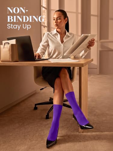 Image of Hugh Ugoli Womens Thin Soft Bamboo Dress Socks, Business, Crew, 3-6 Pairs