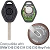 HQRP Battery Compatible with 3-Series BMW E46 E90 E91 E92 E93 LX8 FZV LX8FZV Key Fob KeyFob 90 Degrees Pins VL2020