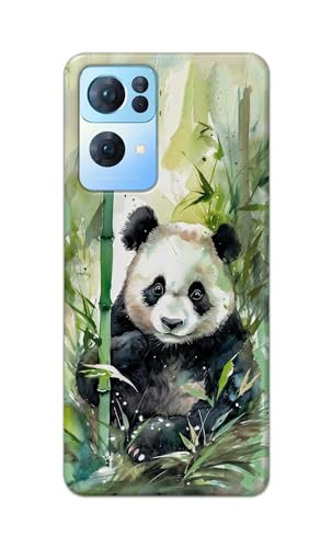 Image of Printed Hard Back Cover for Oppo Reno7 Pro 5G | Oppo Reno 7 Pro 5G Back Cover (Panda -J1) -190724(EA)