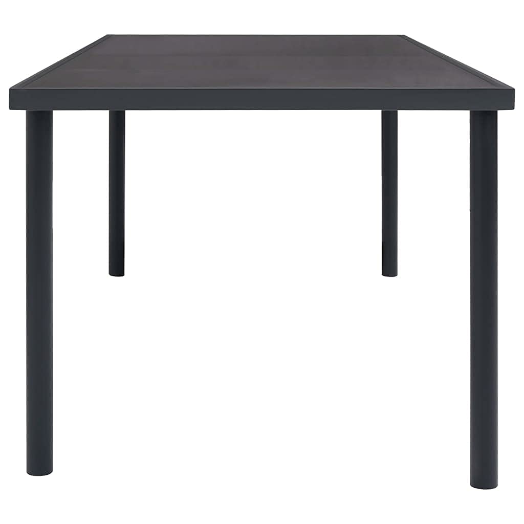 Blitzlie fert) Table de jardin en acier Anthracite 190 x 90 x 74 cm