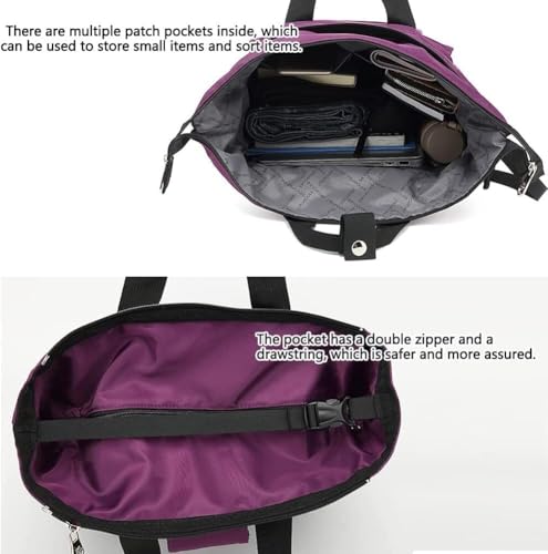 Faltbarer 2-in-1-Einkaufstrolley auf Rädern, tragbarer Einkaufswagen aus Aluminiumlegierung, mit abnehmbarer Einkaufstasche, ideal für Supermarkt und Reisen (schwarz) – Bild 4