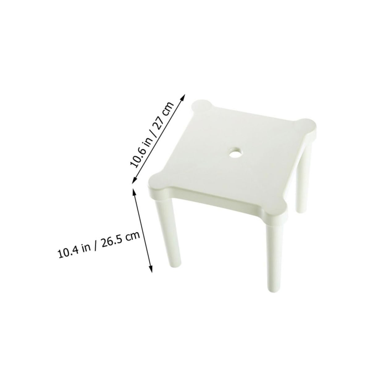 IWOWHERO Elegant Low Stool Portable Plastic Seat Detachable Legs Sturdy Design for Boys and Girls Home