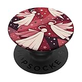 Angelic Figures Retro Modern Pink Kitschmas est un design moderne décoratif du milieu du siècle disposé dans un motif géométrique vibrant avec une palette de couleurs roses. Un design d'ange céleste kitsch rose qui équilibrera parfaitement les couleurs traditionnelles de Noël.