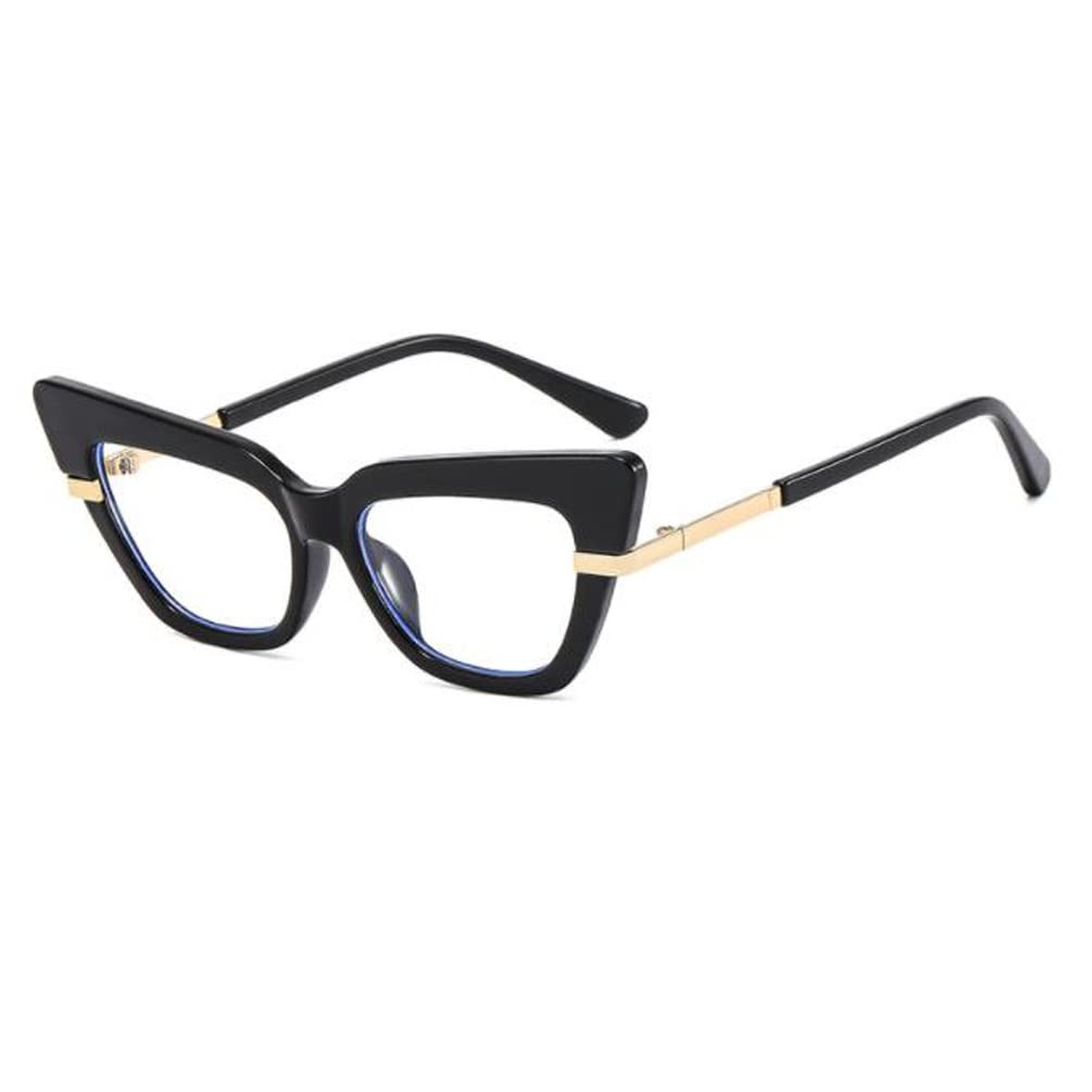 Future Wind Cat Eye Anti Blue Light Glasses Female Retro Square Flat Lens Round Face Plain Face Myopia