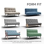 PAULATO BY GA.I.CO. Futon Cover - Armless Couch Cover Sofa Bed Slipcover Without Armrest - Soft Fabric Covers - 1-Piece Form Fit Stretch Futon Protector for Kid Pet - Microfibra - Blush Taupe - Image 5