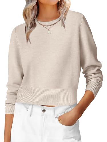 ANRABESS Women’s Long Sleeve Sweaters Cropped...