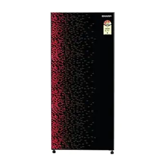 SHARP 193L 4 Star Direct-Cool Single Door Refrigerator I JAPAN TECHNOLOGY I Toughened Glass Door I 2023 Model I SJ-G19ST-MR I Color: Maroon