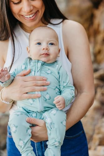 Image of Copper Pearl Zip-Up Footie Baby Pajamas - Soft Newborn Onesies for Boys & Girls, Tag-Free with Two-Way Zipper Baby Sleepers for Newborn - 24 Months, Wade