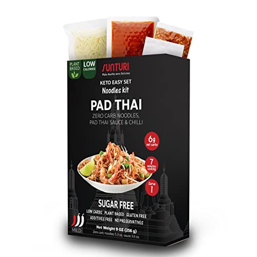 Sunturi Keto-Friendly Pad Thai Noodles With Sauce: Delicious Healthy Keto Noodles No Carb Meals In Minutes With All-In-One Solution, Perfect For Keto, Low-Carb Diets- Only 6G Carbs Per Serving, Ready To Cook Pad Thai Carbless Noodles -No Sugar thumb #6