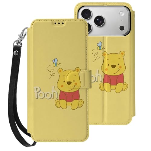 iPhone17ProMax用ケース手帳型 くまのプーさん あいふぉん17ProMax 携帯カバー 財布型 耐衝撃 全面保護 カード収納 スタンド機能 手触りが良い 人気 キャラクター 可愛い アイホン17ProMaxカバー