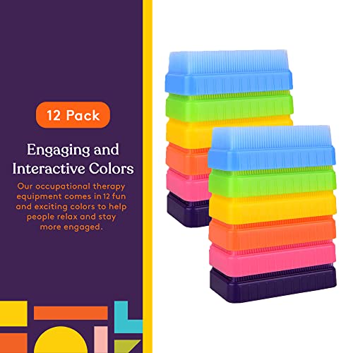 Special Supplies Therapressure Therapy Brush for Occupational and Sensory Brushing, 12 Pack, Stimulating and Calming Tools for Kids and Adults, Soft Flexible Bristles, Latex Free