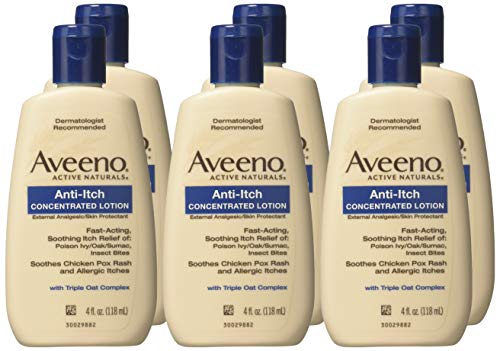 Image of Aveeno Anti-Itch Concentrated Lotion, 4-Ounce Bottles (Pack Of 6)