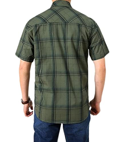 Image of L'MONTE Imported Men's Cotton Casual Checkered Shirts Half Sleeve for Men