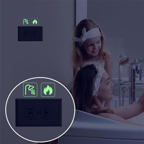 578PCS Light Switch Labels Decals Glow in the Dark Stickers for Switch Waterproof Switch Panel Luminous Labels Home Switch Identifier Decal Peel and Stick Kitchen Bedroom Living Room Label Graphic Kit