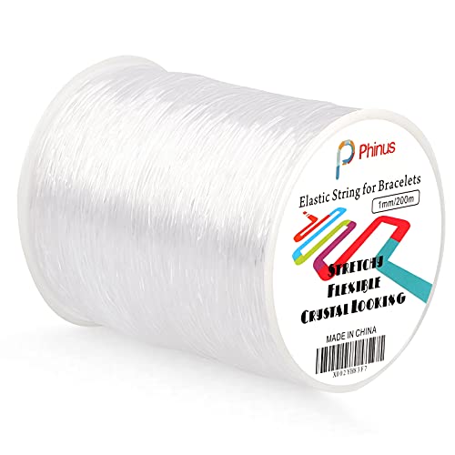 1mm Elastic String, 200m Bracelet String, String for Bracelet Making, Crystal Elastic Cord Stretch Cord, Elastic String for Jewelry Making, Bracelets Making, Beads