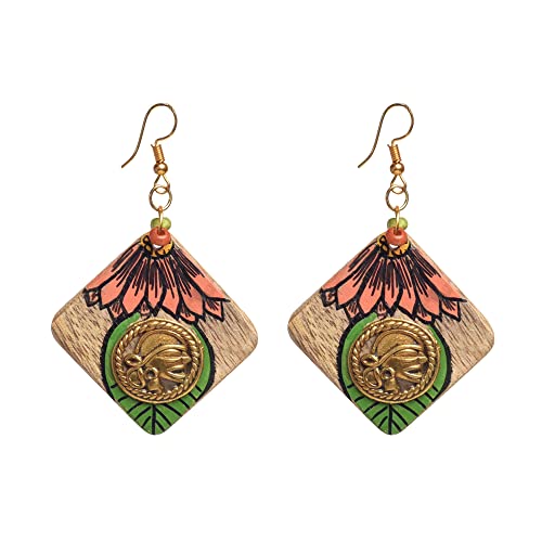 Image of Handcrafted Tribal Wooden Earrings Collection for Women - Butterfly, Princess & Modern Geometric Statement Designs