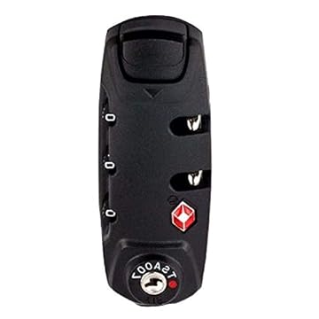 Cadeado TSA 007 Código de Segredo Fecho Zíper Vison (Preta)