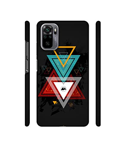 Image of Illustrator Triangle Design 3D Printed Hard Back Case Cover for Mi Redmi Note 10 4G / Note 10S 4G