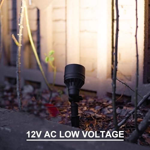 GOODSMAN Landscape Lighting 6PK Low Voltage Landscape Lights Led Low Voltage Landscape Spotlights 4.5W 205 Lumen Floodlights with Cable Connectors Metal Stakes 9127-96603-06A by GOODSMANN - Image 3
