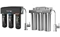 Waterdrop TSB and TST-UF-B 0.01?m Ultra-Filtration Under Sink Water Filter, Stainless Steel, 5X Service Life,Remove 99.99% of Cont?minants Larger Than 0.01?m, with Dedicated Faucet-Bundle