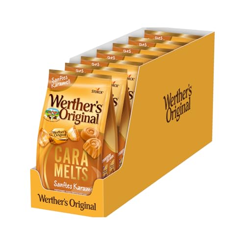 Werthers Original CARAMELTS Sanftes Karamell 7 x 153 g Zartschmelzendes Karamell-Konfekt - Einzeln verpackte Karamellspezialitäten