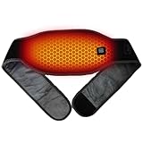 「65℃・55℃・45℃＆USB給電」 PENIOR 電熱腰ベルト 電気腰パッド 腰ホットベルト 腰サポーター 遠赤外線加熱 腰用ヒーター 電熱腹巻き 60分分オートオフ機能 薄型 自宅 オフィス 月経 お腹 腰 男女兼用 フリーサイズ