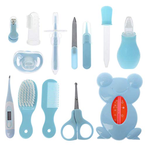 KKPLZZ Kit di assistenza sanitaria per bambini - Kit per la cura del bambino Accessori per la cura del neonato,Set per la cura delle unghie della taglierina di sicurezza 13PCS, Kit per la cura bambino
