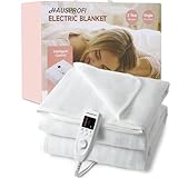 HAUSPROFI Wärmeunterbett - 150 x 80 cm: Matratzenheizung mit 5 Temperatursstufen, schnellem Erhitzen, Abschaltautomatik und Überhitzungsschutz, inklusive 1-10 Std. Timer. Waschbar und atmungsaktiv