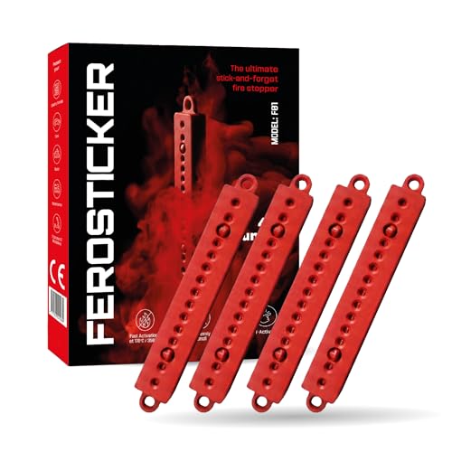 FEROSTICKER Pequeño Extintor Automático - Protección Contra Incendios para el Hogar, No Tóxica, Compacta y Sin Mantenimiento para Cajas Eléctricas, Generadores Solares, Vehículos y Baterías (4 Piezas)