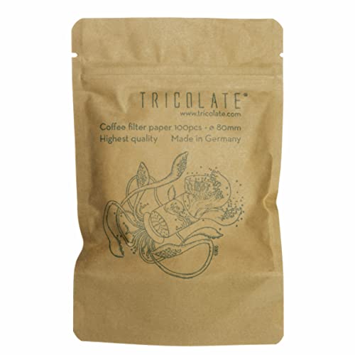 Tricolate Paper Coffee Filters, Version 2, 100 Count, Official Tricolate Brewer Filters