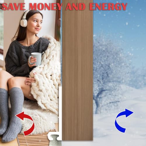 Door Sweep for Bottom of Door, 39.2" L Integrated Design with Brush, Self Adhesive Under Door Draft Stopper for Bottom of Door, Door Seal Dust/Noise/Hot or Cold Air Insulation, White 2" W