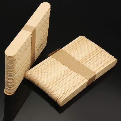 MAYU WAX HEATER Wooden Professional Disposable Wax Knife/Spatulas/Applicators 100 pcs Box 1