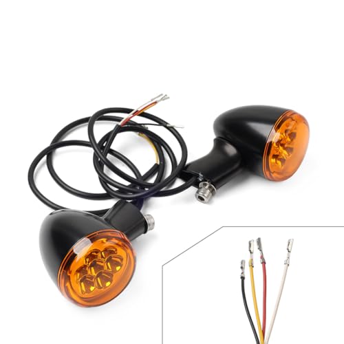 CNxinn10 4-lines Motorcycle Brake Taillights Rear LED Turn Signals LED Indicator Blinker Black Zinc Alloy housing and Amber s lens for Harley for Sportster XL 883 1200 92-23 2 PCS