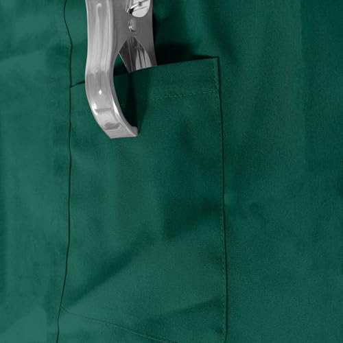 Image of Scrubs Pants for Women Plus Size Stretch Waisted Workwear Pants Medical Uniform Comfy Straight Leg Barrel with Pocket