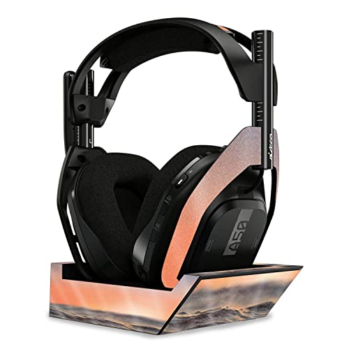 Image of MightySkins Glossy Glitter Skin Compatible with Astro A50 Wireless Headphones + Base Station (Gen 4) - Sunset Sea | Protective, Durable High-Gloss Glitter Finish | Easy to Apply | Made in The USA