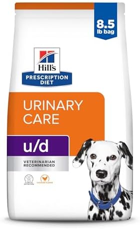 Hill's Prescription Diet u/d Urinary Care Dry Dog Food, Veterinary Diet, 8.5 lb. Bag