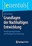 Grundlagen der Nachhaltigen Entwicklung: Handlungsmöglichkeiten und Strategien zur Umsetzung (essentials)
