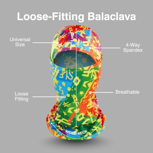 Image of SLEEFS Balaclava Face Mask Men & Women - Loose Fit, Breathable Ski Mask Shiesty for Football, Cycling - All Weather Use