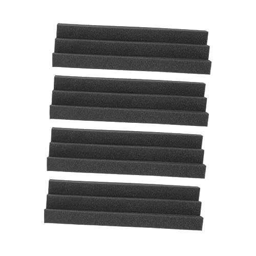 KESYOO Paneles Acústicos de Absorción de Sonido Diseño en Cuña para Insulación de Baja Frecuencia 4 piezas Paneles de Pared Aislantes Negros para Teatro en Casa KTV Estudio miniatura 1