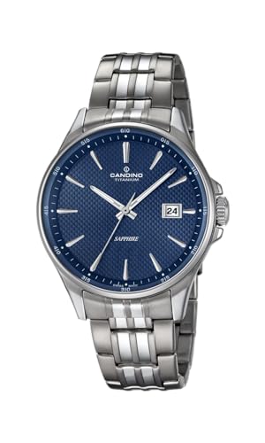Candino Swiss Herrenuhr Analog aus Titan Grau