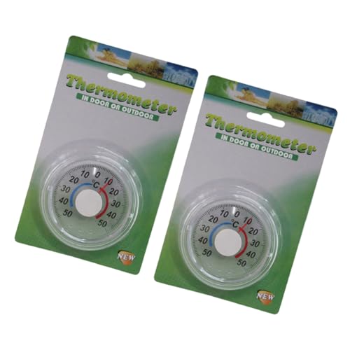 OFFSCH 2Pcs Indoor Hanging Thermometer Vertical Temperature Gauge for Home School and Shop and Design Easy to Hang for and Backyard Settings
