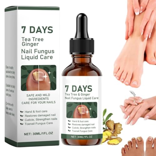 7 Days Nail Fungus Treatment With Tea Tree and Ginger for Toenails - 30ml