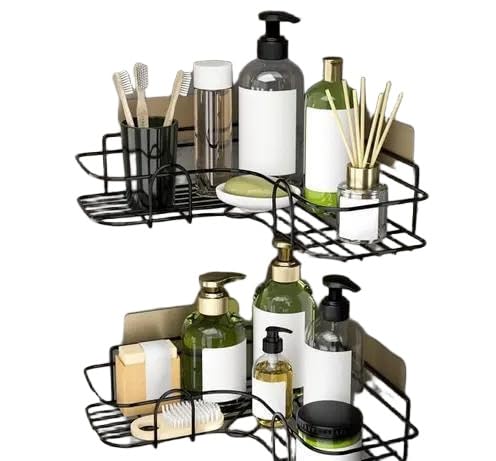 KP International 2pcs Bathroom Storage Rack Corner, Steel Bathroom Corner Shelf Organizer Storage, Bathroom Shelf/Shelves Corner(Pack of 2) (Cornor Rack) 2 PCS Corner - 225_KP1331-picture-21