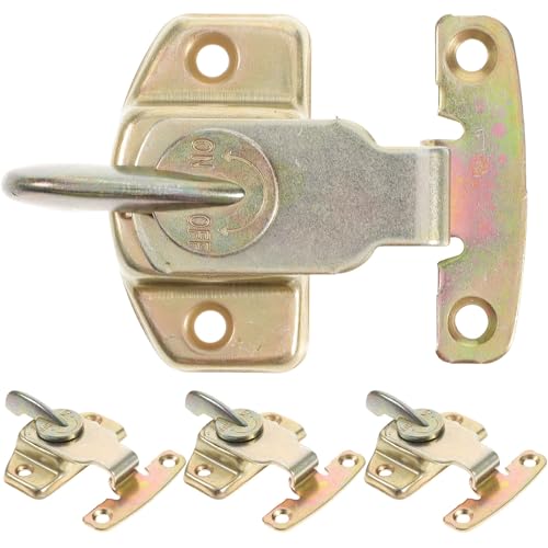 Healeved 4 Juegos de Pestillos Metálicos para Mesa de Comedor Extensible Hebillas Galvanizadas Antióxido Conector para Hojas de Mesa y Estaciones de Trabajo Cierre Seguro para Muebles